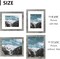 Grey 11x14 Picture Frame Set of 2. Display 11x14 without Mat or 8x10 with Mat.Wall Gallery Photo Frames